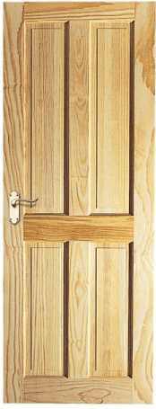 4 panel clear pine closed